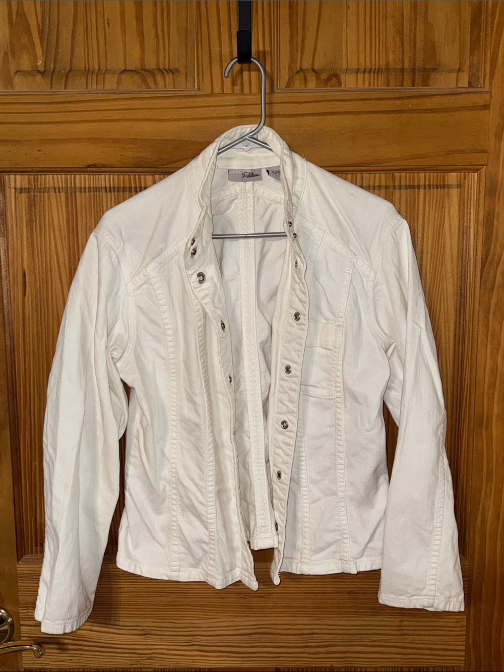 Chico's White Lightweight Jean Jacket